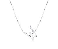 Letter W Silver Necklace SPE-5537